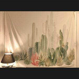 Urban Outfitters large watercolor cactus tapestry